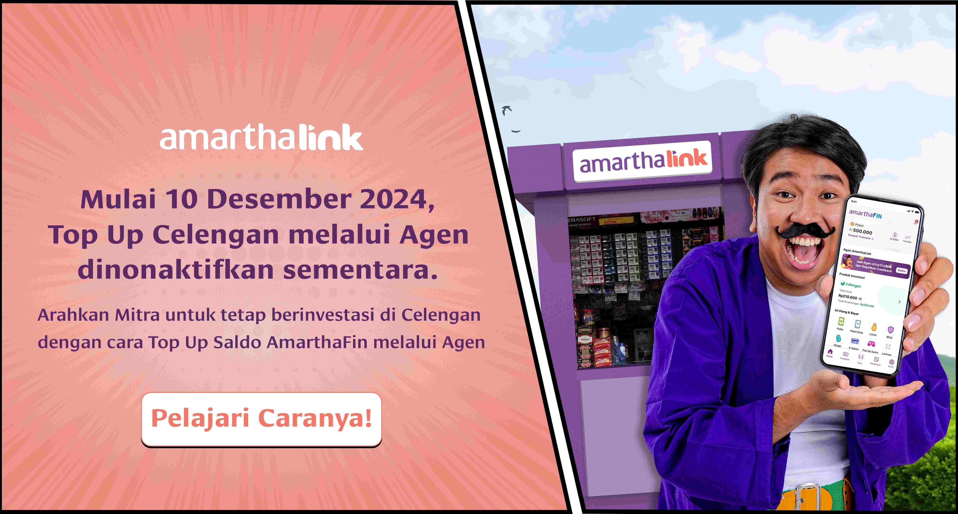 Mulai Tanggal 10 Desember Perubahan Cara Top Up Celengan Via Agen