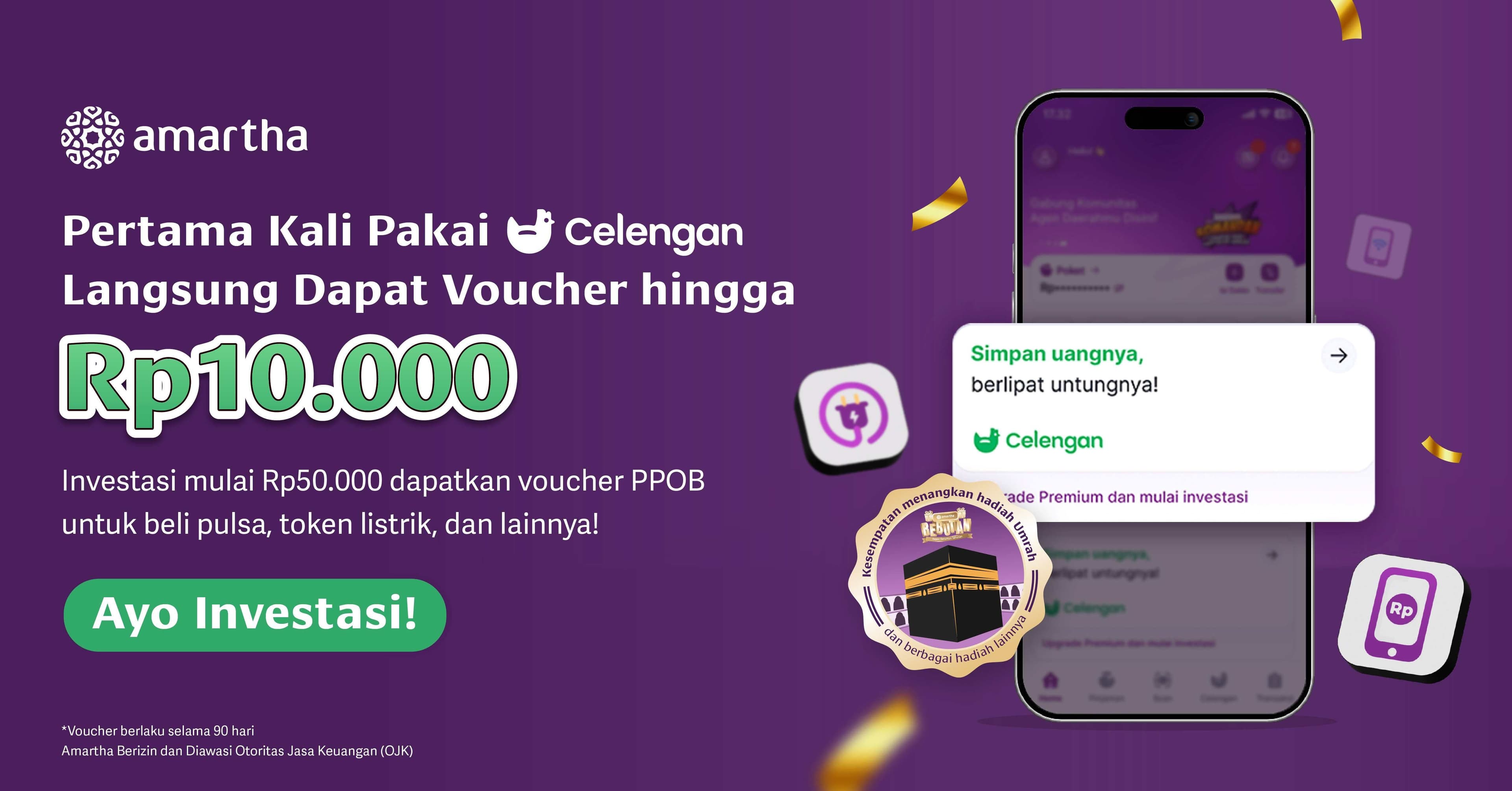 Mulai Investasi Pertama & Nikmati Hadiah Voucher PPOB hingga Rp10.000!