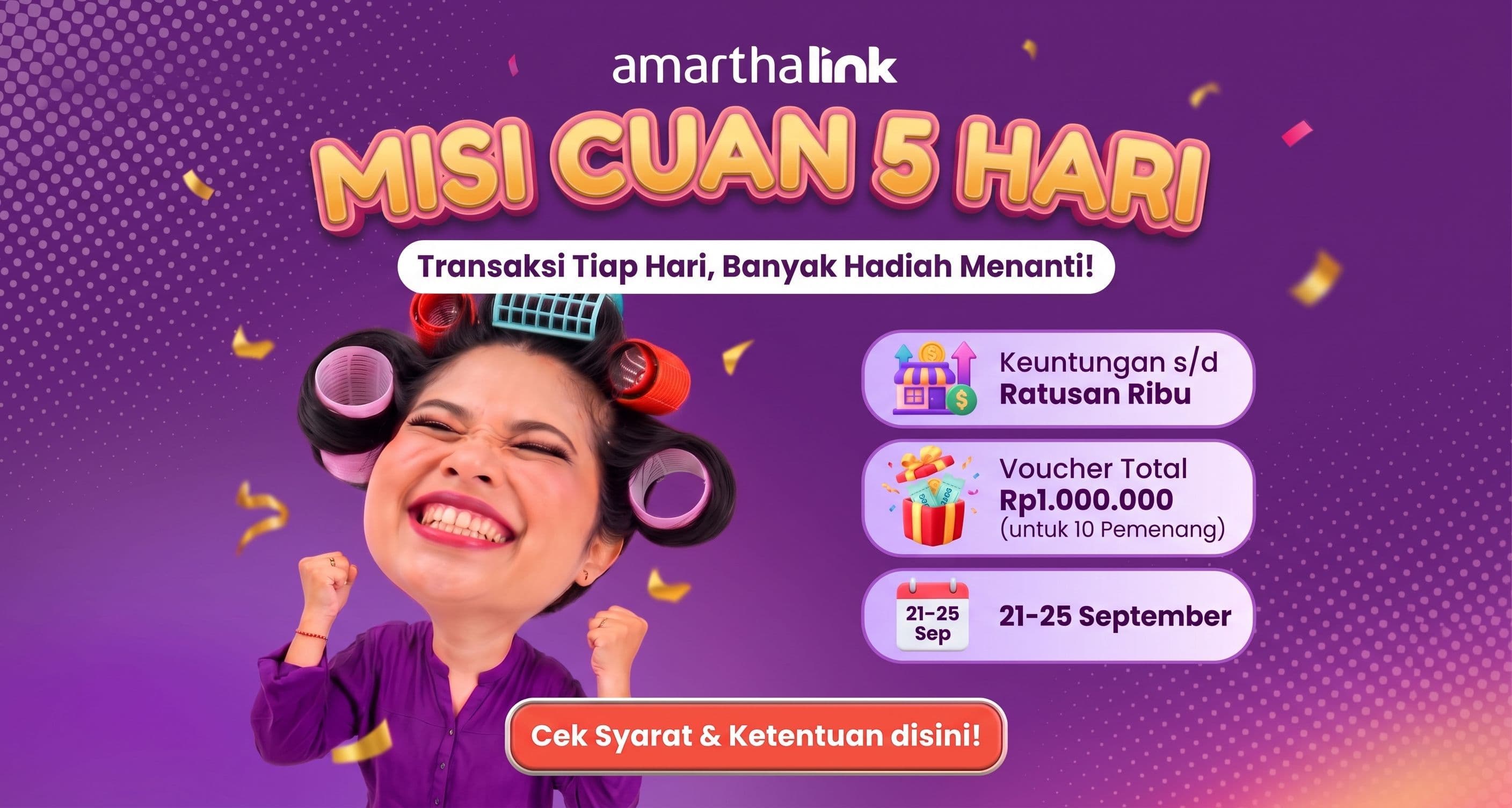 MISI CUAN 5 HARI - Selesaikan Misi 5 HARI dengan Transaksi Tiap Hari, Kesempatan Dapat Voucher Total Rp1 juta!