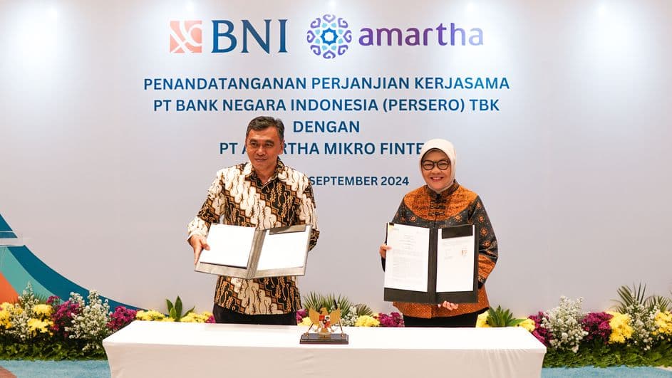 Perkuat Digitalisasi dan Akses Pembiayaan UMKM hingga Rural Area, BNI Jalin Kerja Sama dengan Amartha