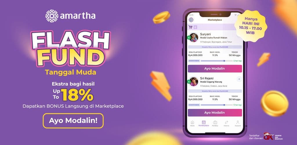 Bagi Hasil Sampai 18% flat, Spesial Tanggal Muda!