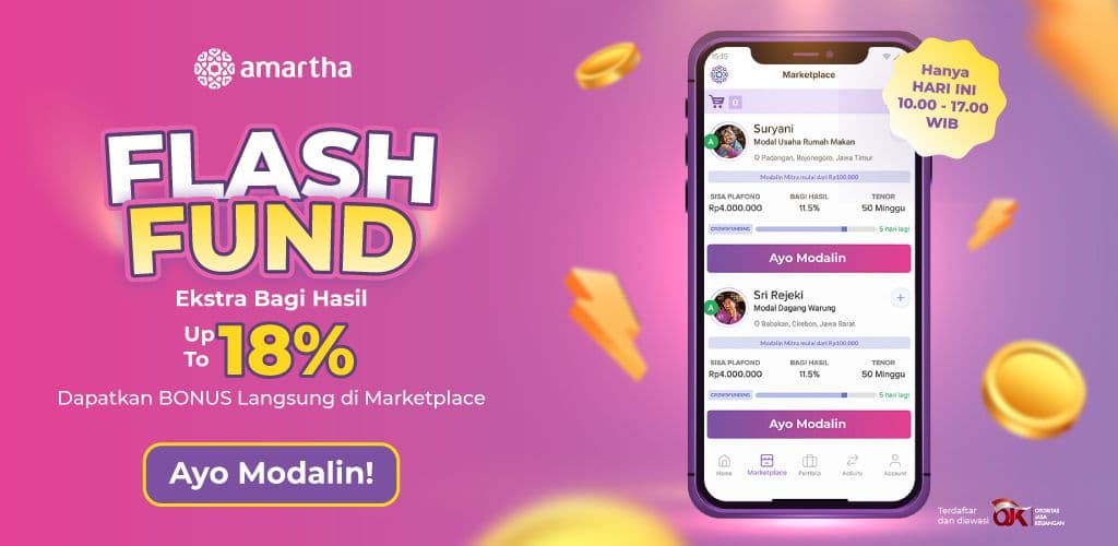 Banyak Ekstranya! Bagi Hasil Hingga 18% di Amartha