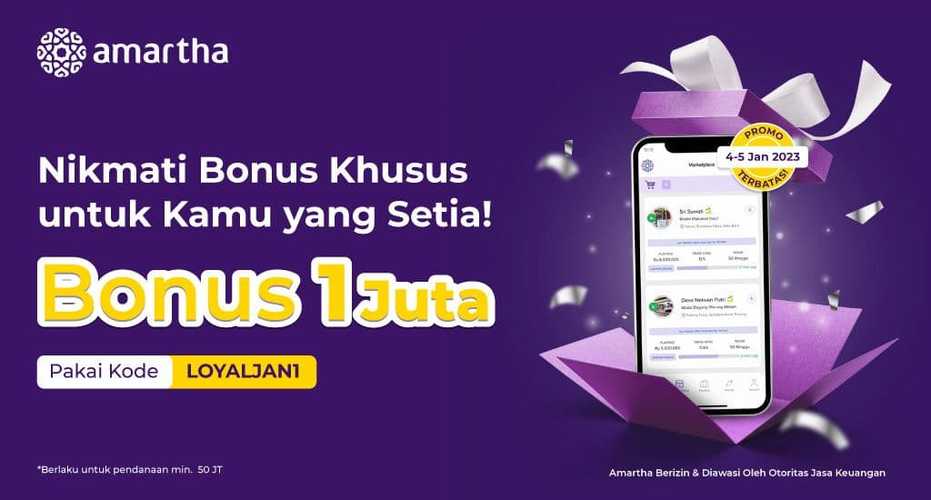 Bonus 1 Juta Modalin Mitra Spesial Pendana Setia!