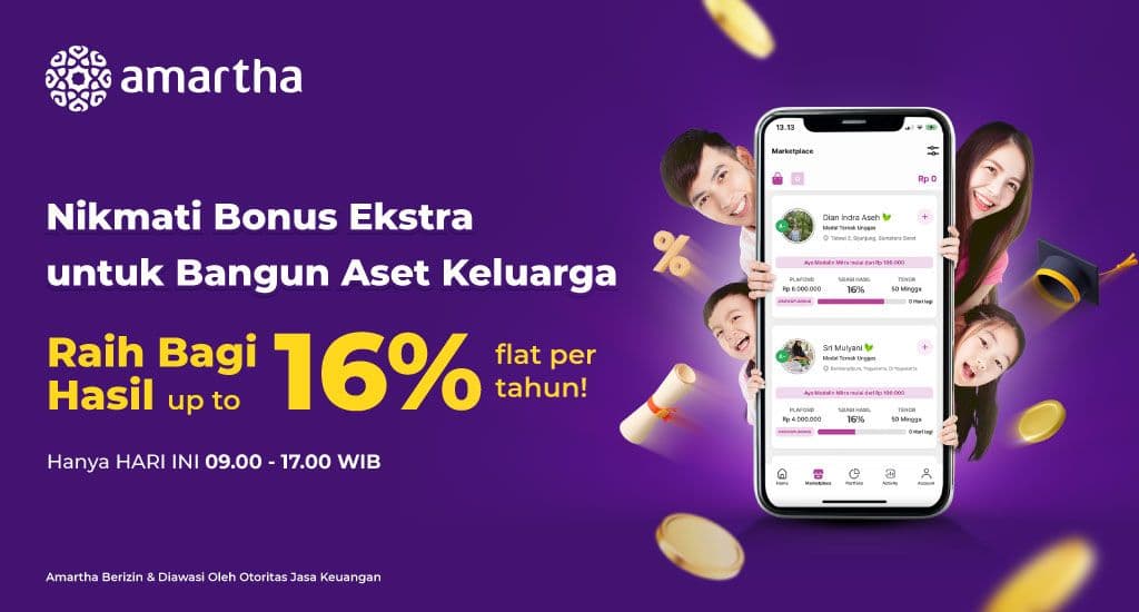 Bonus Extra 16% Flat Siap Bangun Aset Untuk Keluarga!