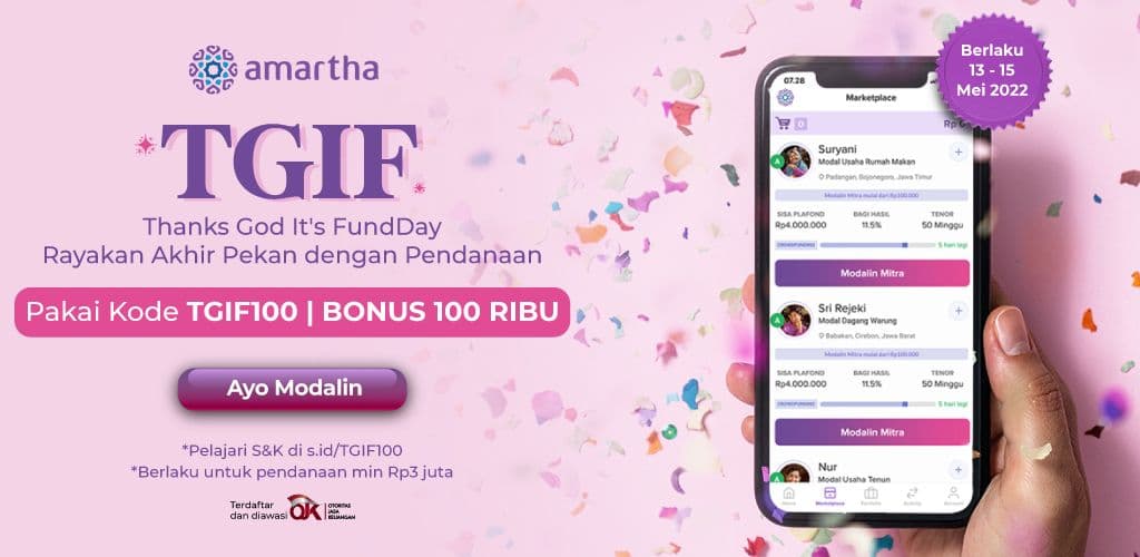Bonus Pendanaan Akhir Pekan di Amartha. Ayo Modalin!