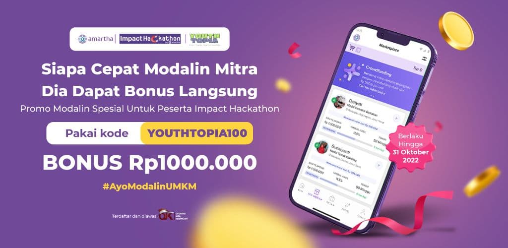BONUS Rp100.000 Spesial Peserta Impact Hackathon. Ayo Modalin!