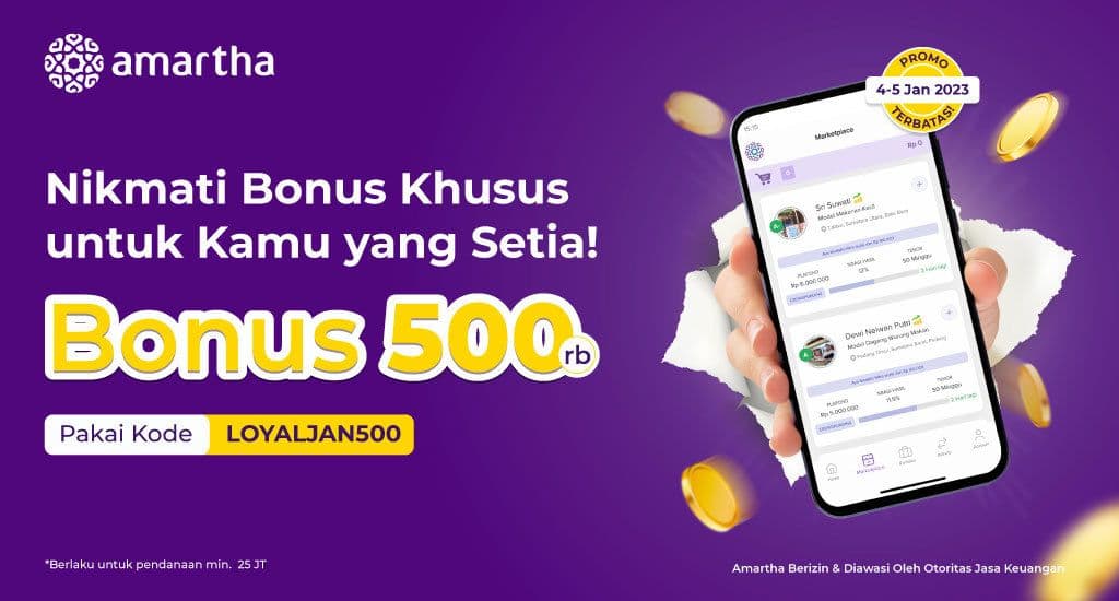 Bonus Spesial Rp500.000 Untuk Pendana Setia Modalin Mitra!