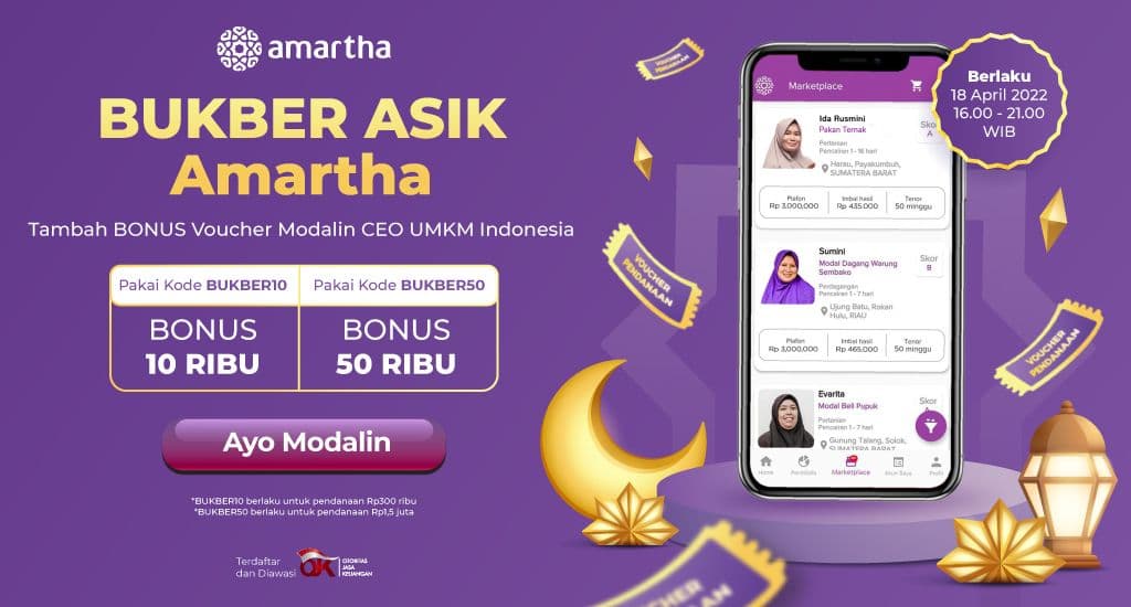 Bukber Asik Bonus Menarik. Ayo Modalin Mitra Amartha!