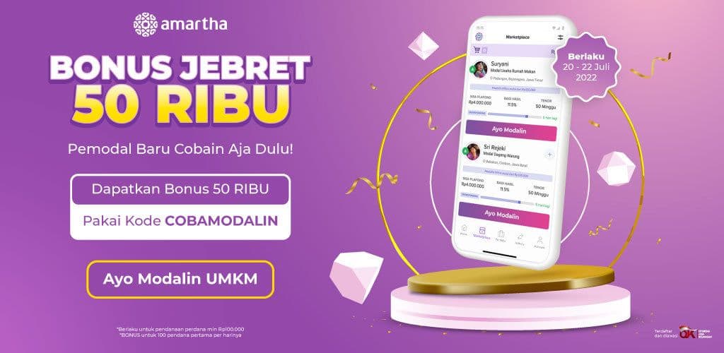 Coba Modalin Langsung Dapat Bonus Jebret Rp50.000!