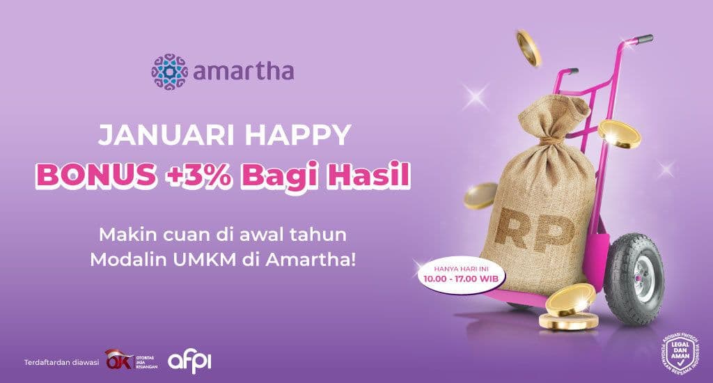 Cuan Awal Tahun Extra 3 Persen. Yuk Modalin Mitra Amartha!