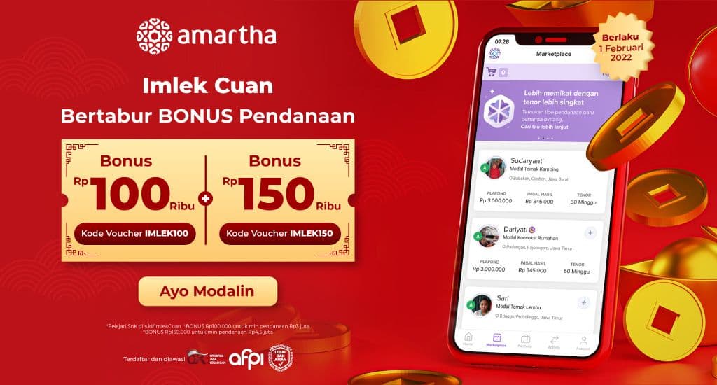 Imlek Cuan Bertabur Bonus Pendanaan. Ayo Modalin!