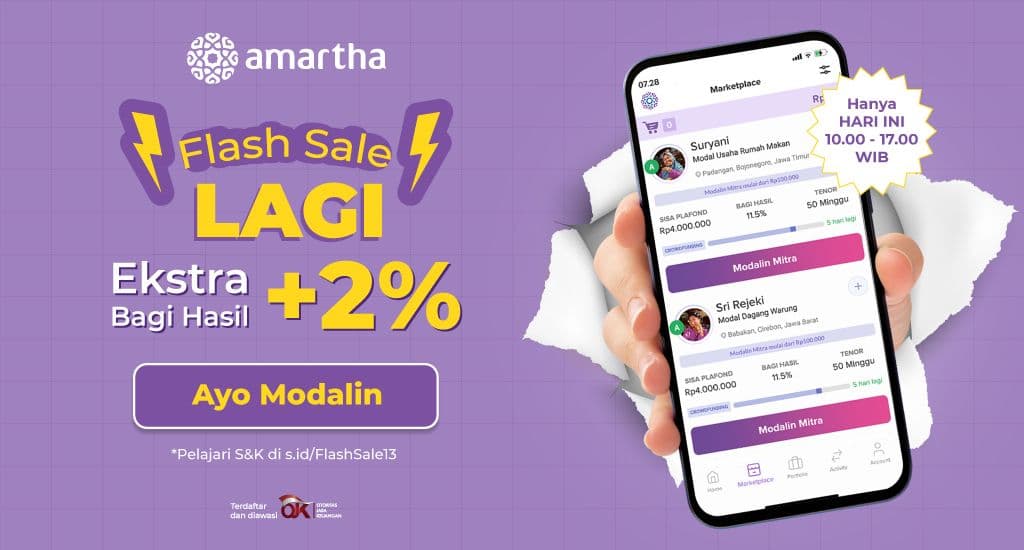 Jumat Berkah Flashsale Lagi. Ayo Modalin Mitra Amartha!