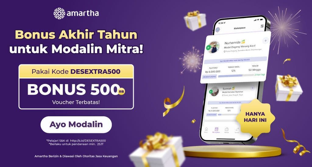 Kejutan Akhir Tahun Rp500.000 Untuk Pemodal Setia!