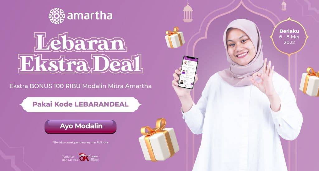 Lebaran Ekstra Bonus. Ayo Modalin Mitra Amartha!