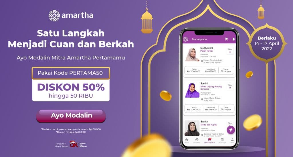 Mau Cuan Sampai 50 Ribu? Ayo Modalin di Amartha!