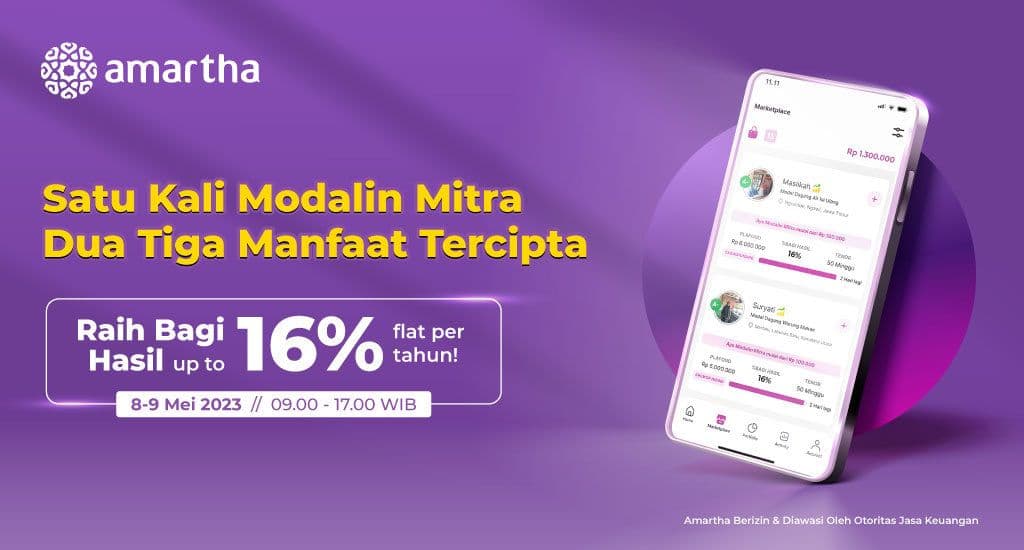Modalin Mitra di Awal Bulan dengan Ekstra Bagi Hasil Hingga 16% Flat!