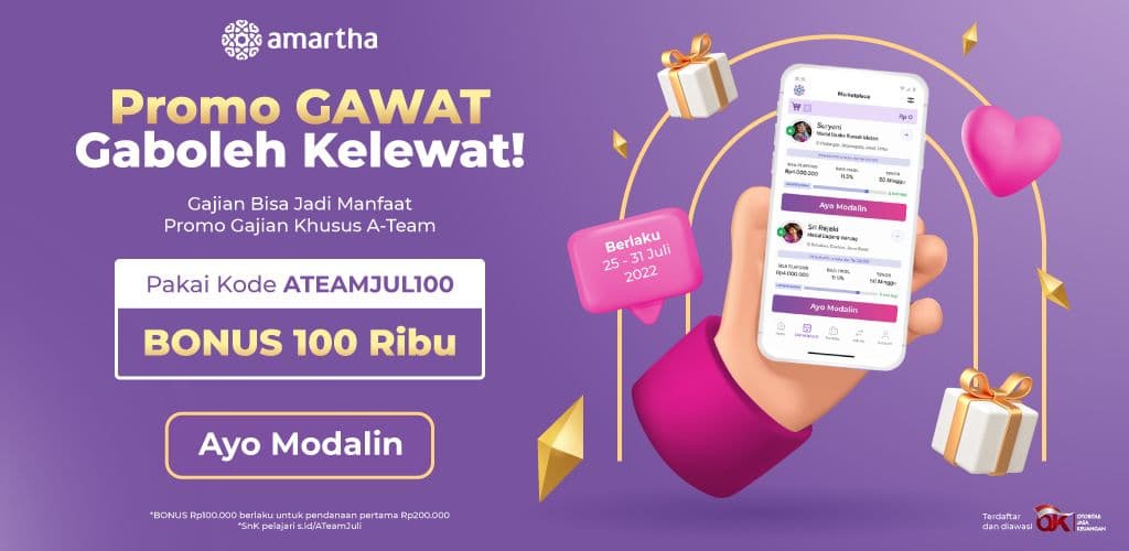 Modalin Pertama Bonus Rp100.000 Spesial A-Team!