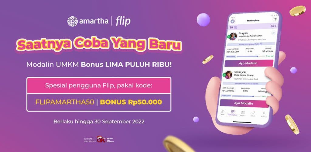 Modalin UMKM BONUS Rp50.000 Spesial Untuk Flip Bestie!