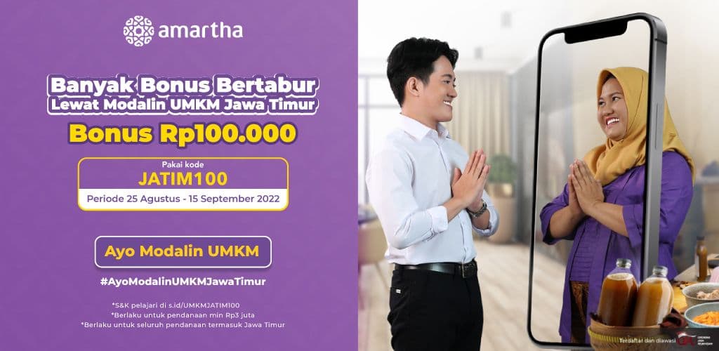 Modalin UMKM Jawa Timur, BONUS Rp100.000 Bertabur!