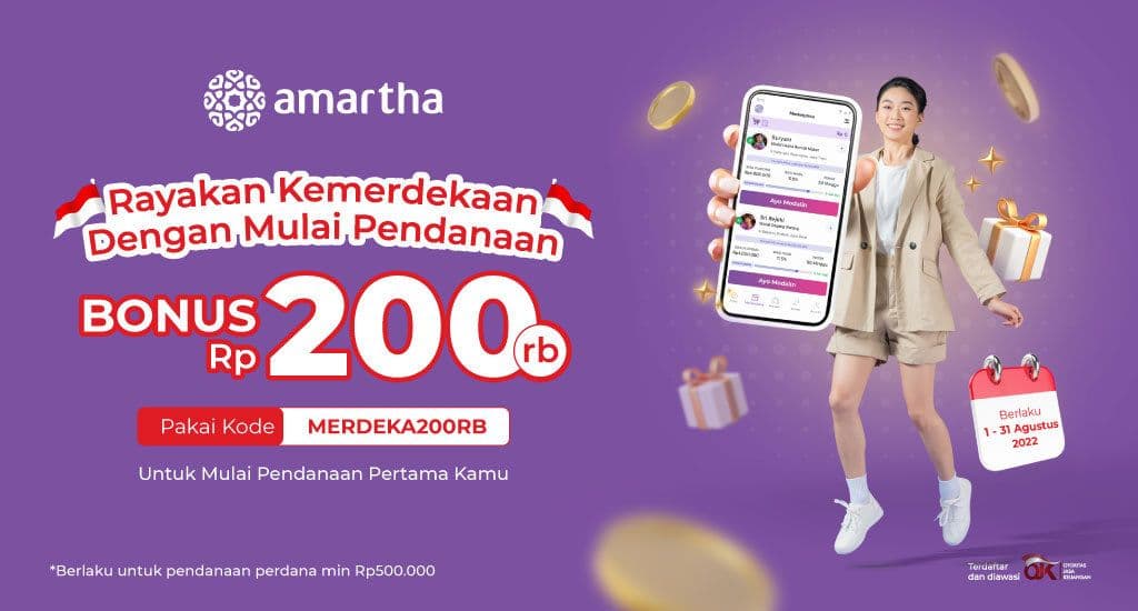 PROMO MERDEKA! Pendanaan Pertama Bonus Rp200.000 Spesial Bulan Agustus