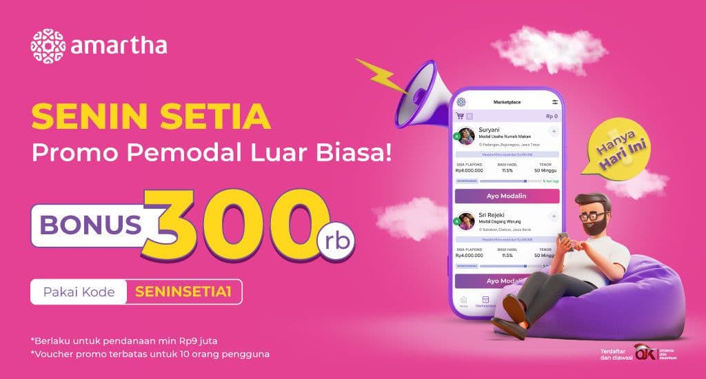 SPESIAL PEMODAL LUAR BIASA, EXTRA BONUS RP300.000!
