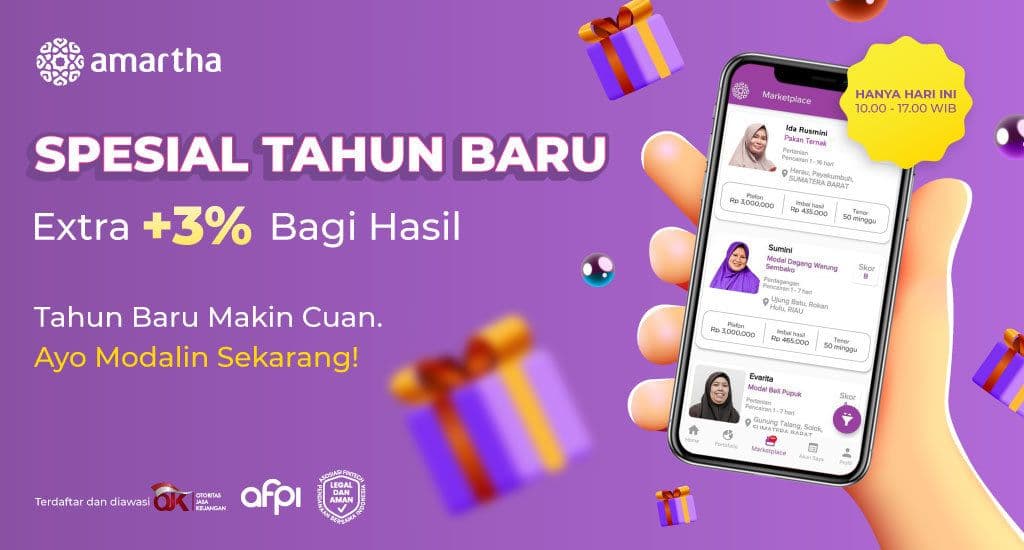 Tahun Baru Makin Cuan Dengan Bonus Extra 3 Persen Dari Amartha