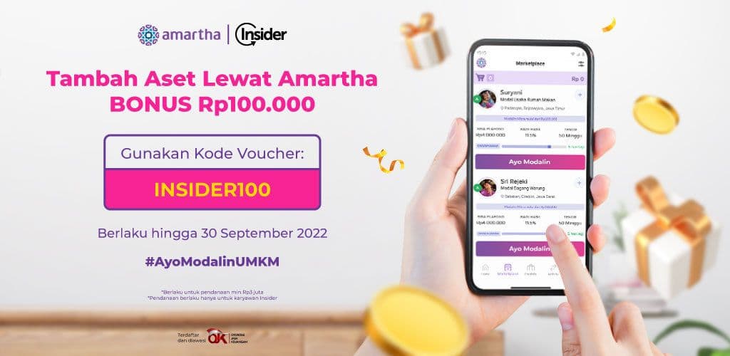 Tambah Aset Lewat Amartha, BONUSNYA Rp100.000!