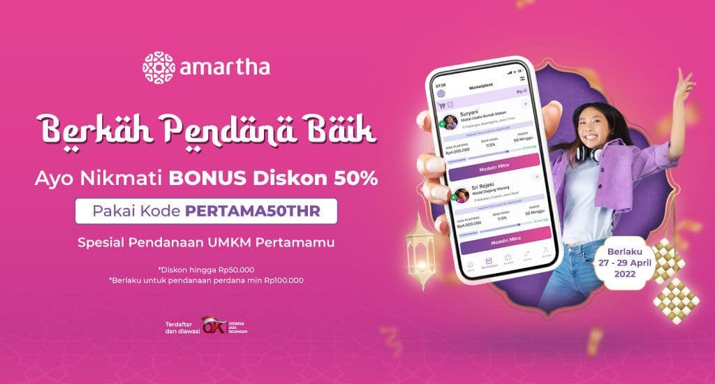 THR Pertama Untuk Pendanaan Pertamamu di Amartha. Ayo Modalin!